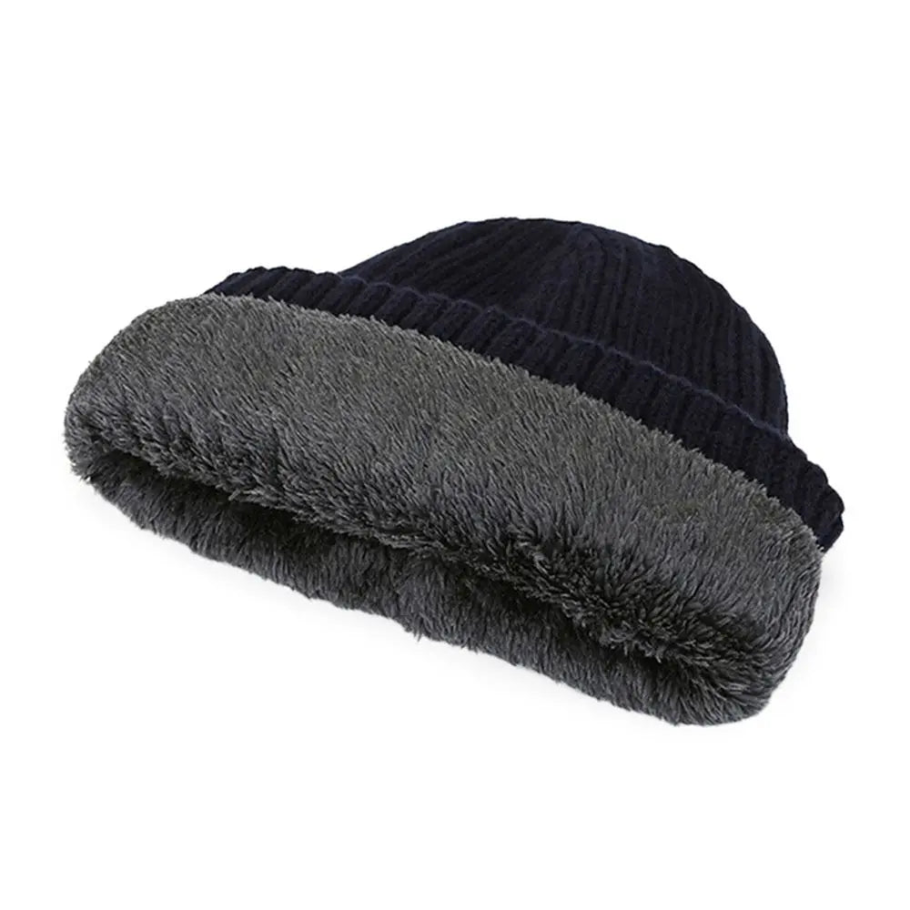 Fleece-Lined Winter Beanie – Thick Windproof Knit with Soft Fleece Interior for Men & Women