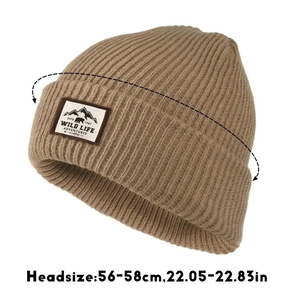 Fleece Ear Protection Beanie – Windproof Knit Winter Hat for Outdoor Sports, Fishing & Cycling