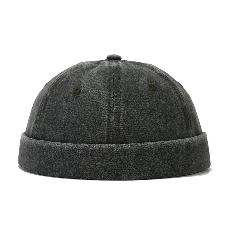 Vintage Washed Beanie – Garment-Washed Cotton Streetwear Hat for Men & Women