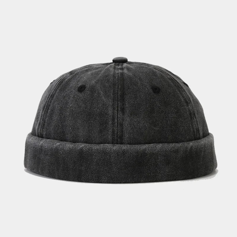 Vintage Washed Beanie – Garment-Washed Cotton Streetwear Hat for Men & Women