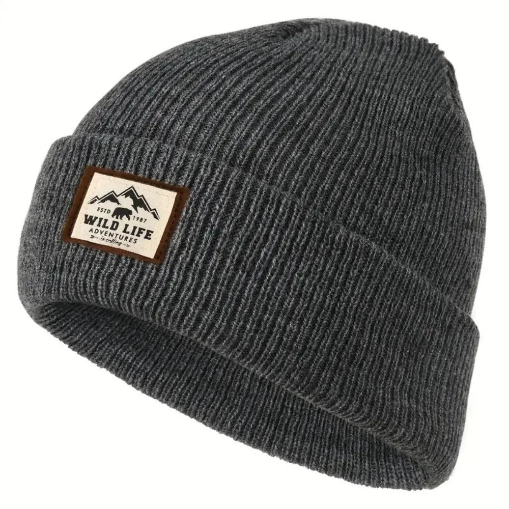 Fleece Ear Protection Beanie – Windproof Knit Winter Hat for Outdoor Sports, Fishing & Cycling
