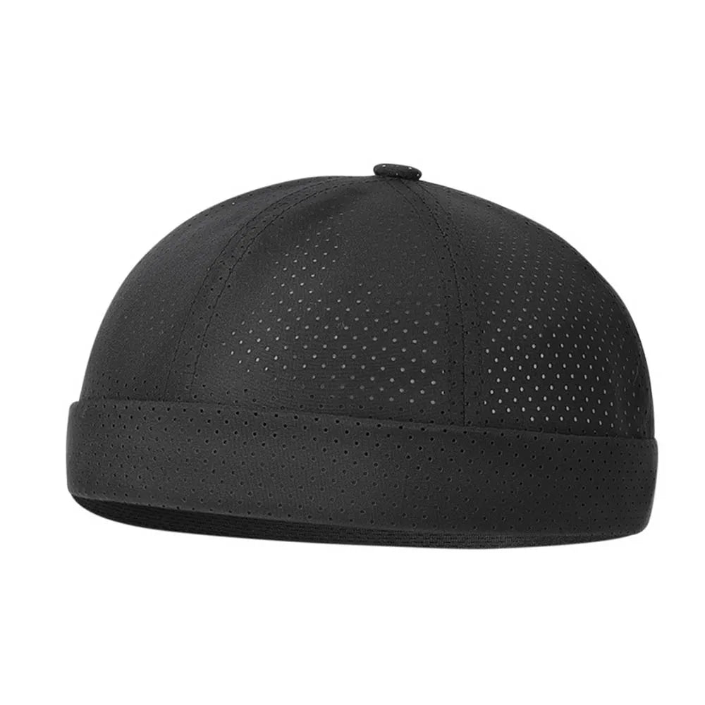 Quick Dry Brimless Beanie – Lightweight Polyester Breathable Fishing Hat for Men & Women