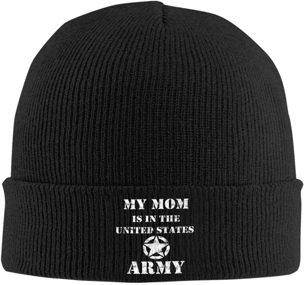 Graphic Print Beanie – Bold Eye-Catching Print Stretch Knit Hat for Men & Women