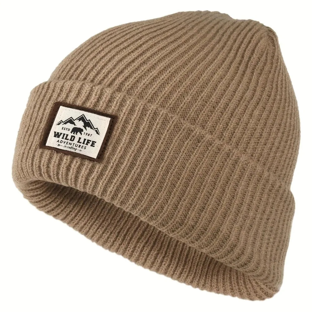 Fleece Ear Protection Beanie – Windproof Knit Winter Hat for Outdoor Sports, Fishing & Cycling