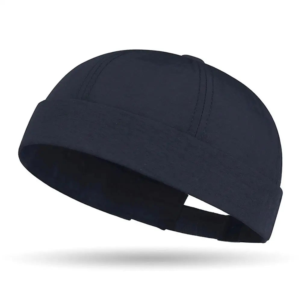 Quick Dry Brimless Beanie – Lightweight Polyester Breathable Fishing Hat for Men & Women