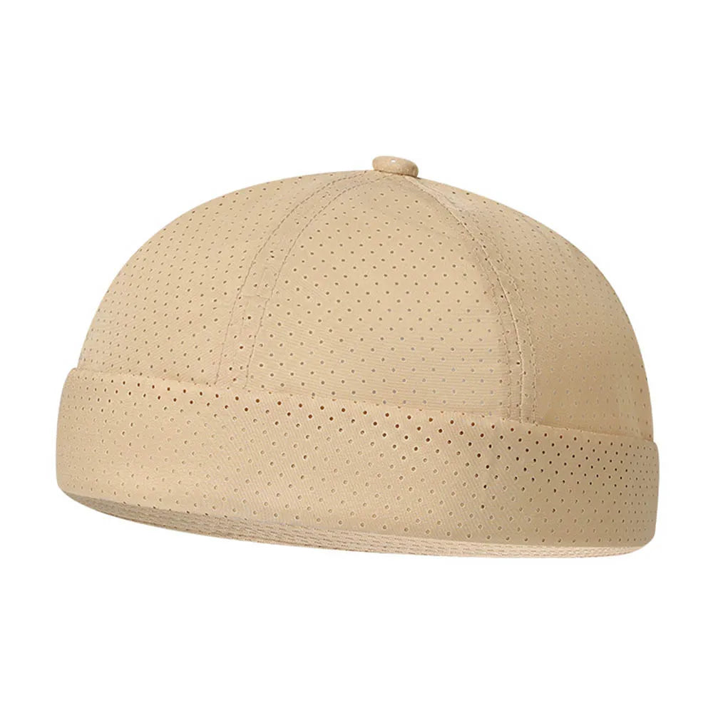 Quick Dry Brimless Beanie – Lightweight Polyester Breathable Fishing Hat for Men & Women