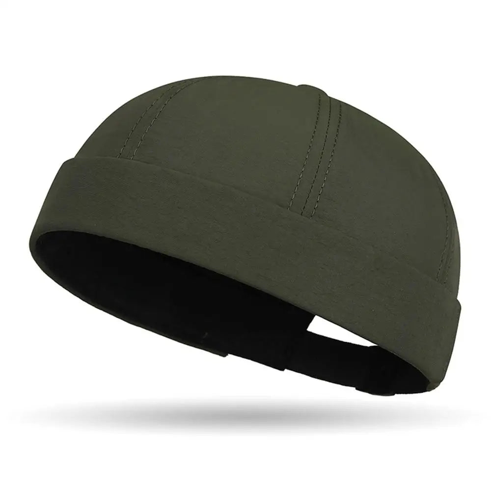 Quick Dry Brimless Beanie – Lightweight Polyester Breathable Fishing Hat for Men & Women