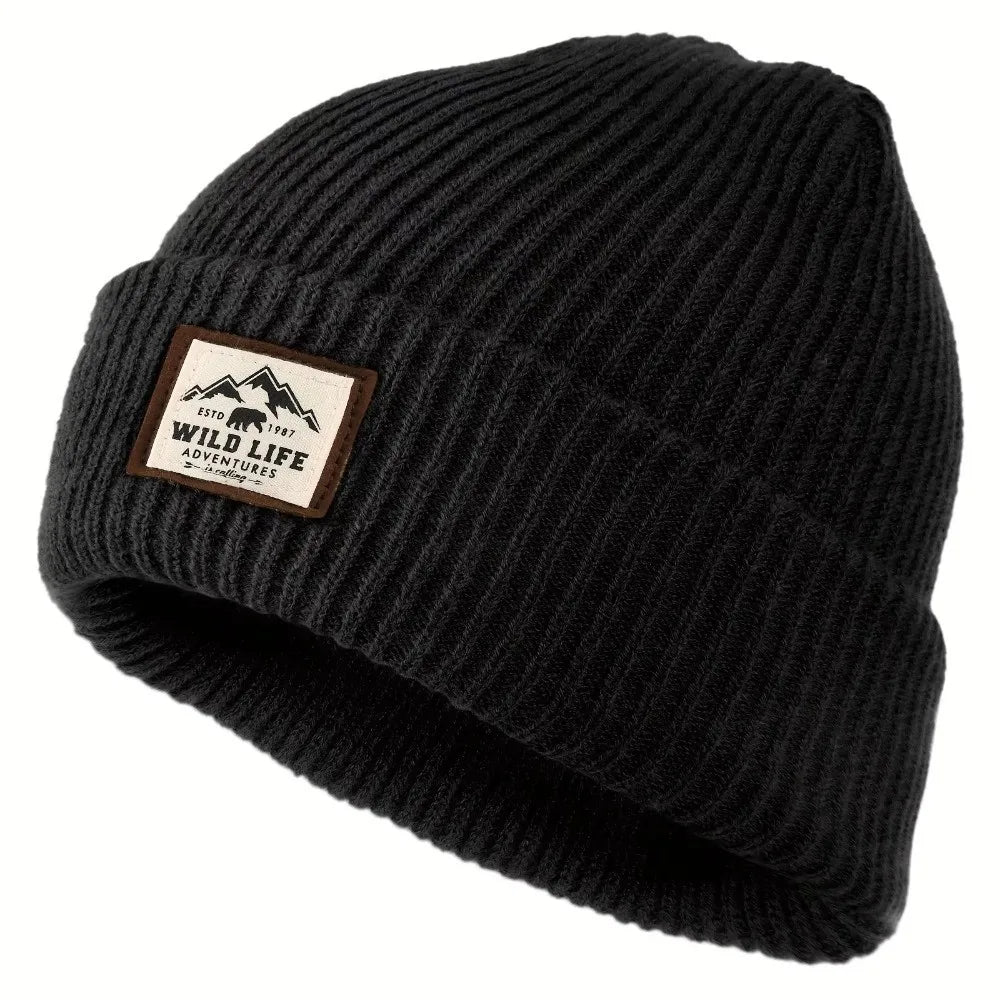 Fleece Ear Protection Beanie – Windproof Knit Winter Hat for Outdoor Sports, Fishing & Cycling