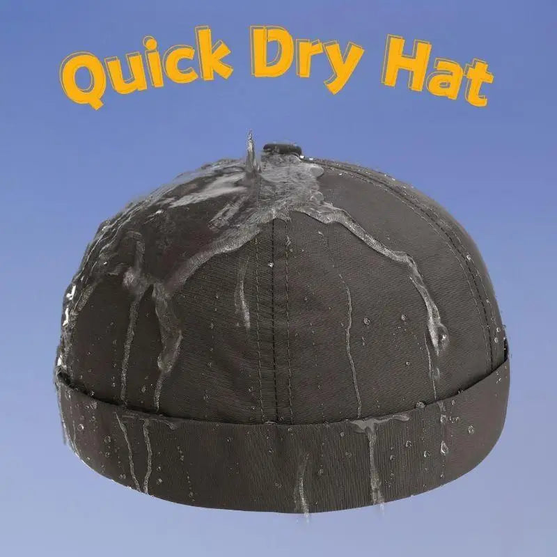 Quick Dry Brimless Beanie – Lightweight Polyester Breathable Fishing Hat for Men & Women