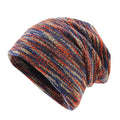 Double Fabric Colourful Beanie – Cotton Polyester Striped Knit Hat for Men & Women
