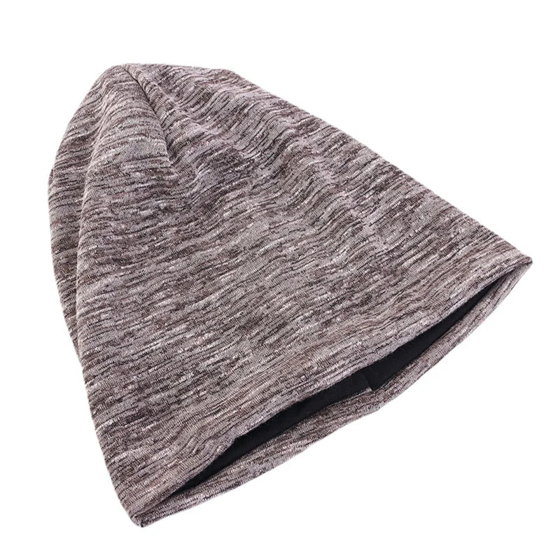 Cashmere-Like Double Fabric Beanie – Soft Polyester Cotton Knit Hat for Men & Women