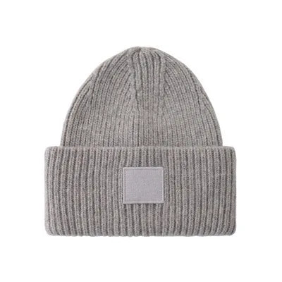 Smiling Face Couple Beanie – Wool Blend Knit Hat for Women