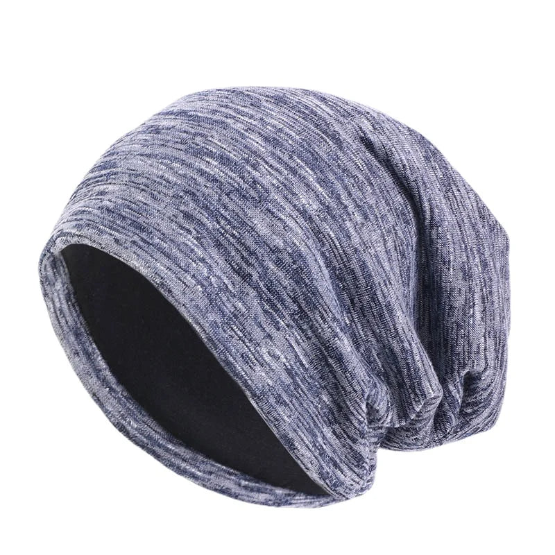 Cashmere-Like Double Fabric Beanie – Soft Polyester Cotton Knit Hat for Men & Women