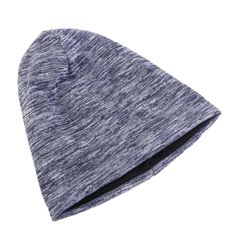 Cashmere-Like Double Fabric Beanie – Soft Polyester Cotton Knit Hat for Men & Women