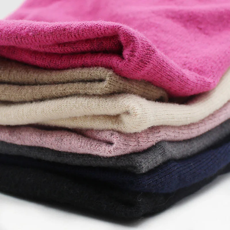 Dual-Use Beanie & Scarf – Polyester Spandex 2-in-1 Knit Hat for Men & Women