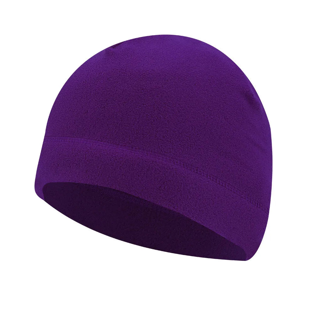Windproof Polar Fleece Beanie – Cotton Polyester Warm Ski Cycling Hat for Men & Women