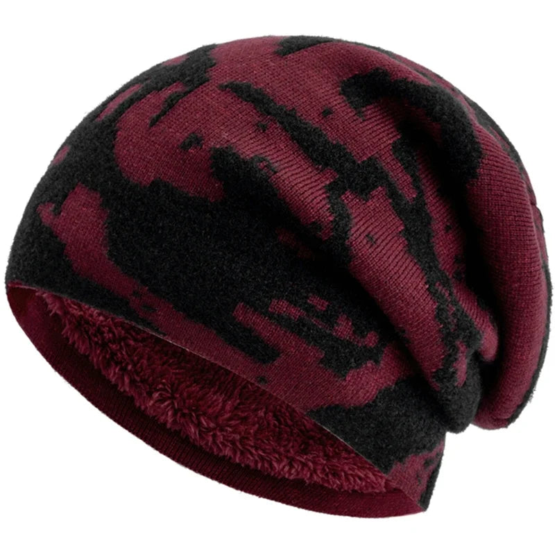 Plush Fur Lined Artist Beanie – Soft Knit Winter Hat for Men & Women