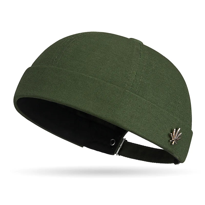 Retro Cotton Skullcap – All-Season Knit Brimless Hat for Men & Women