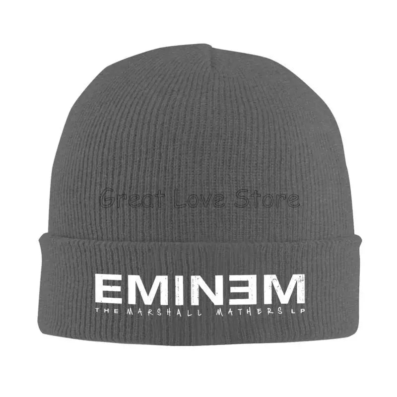 Vintage Rapper Graphic Beanie – 100% Acrylic Soft Knit Hat for Men & Women