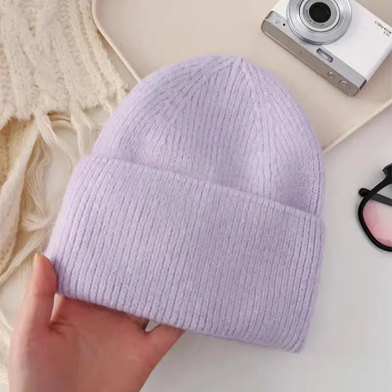 Angora Rabbit Fur Beanie