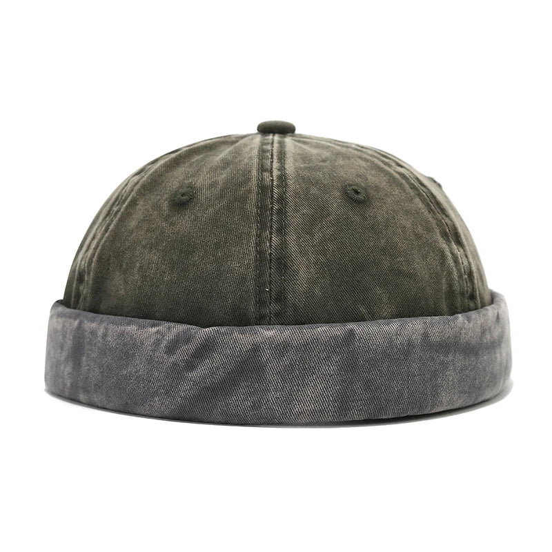 Bocca Washed Docker Cap – Adjustable Cotton Brimless Hat for Men & Women