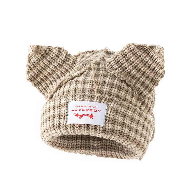 Cat Ear Crochet Beanie