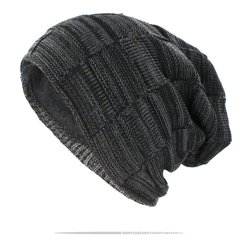 Wool Bobble Beanie – Polyester Solid Knit Pom Pom Hat for Men & Women