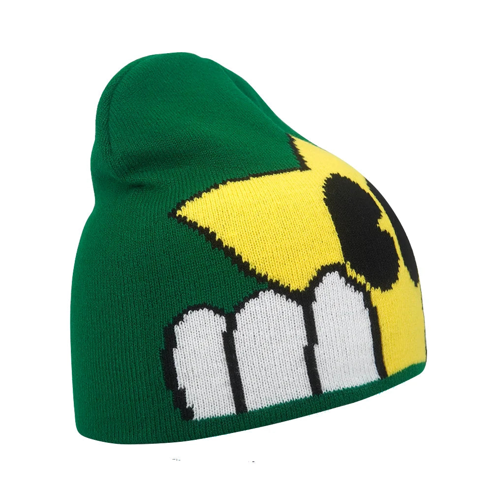 Y2K Letter Cargo Beanie – Polyester Knit Skull Cap for Men & Women