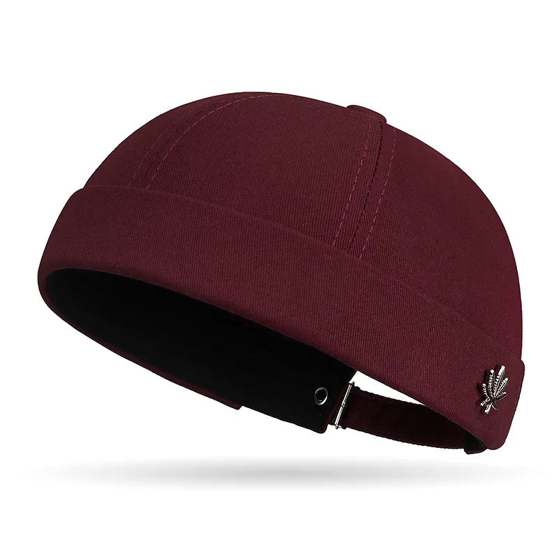 Retro Cotton Skullcap – All-Season Knit Brimless Hat for Men & Women