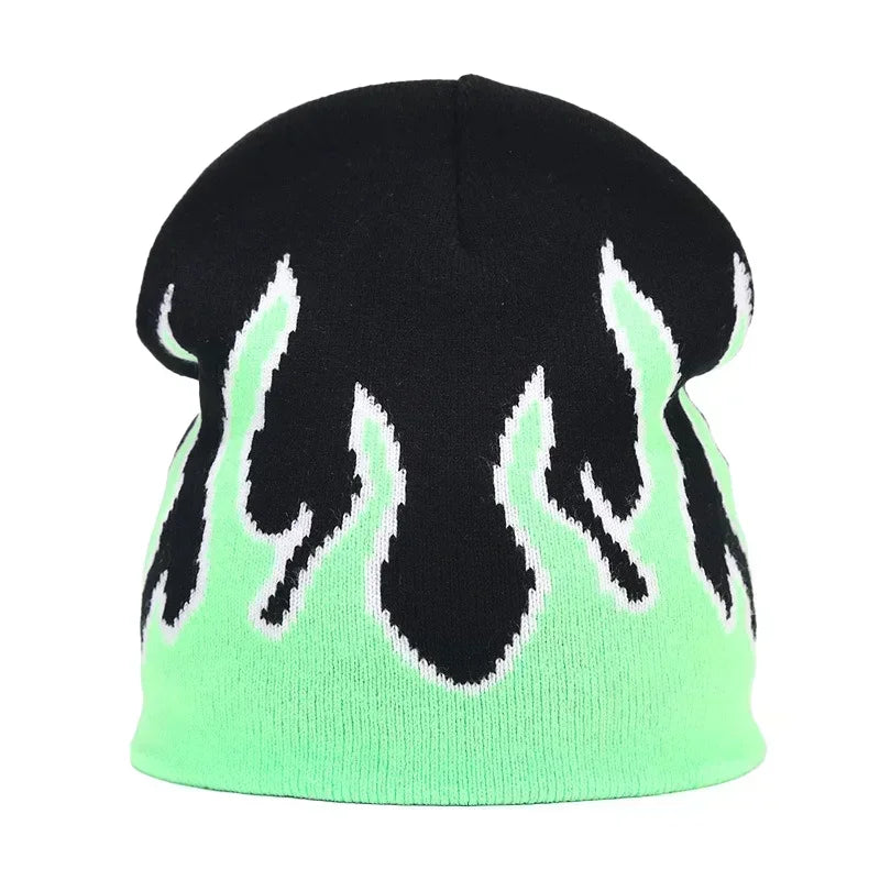 Y2K Letter Cargo Beanie – Polyester Knit Skull Cap for Men & Women