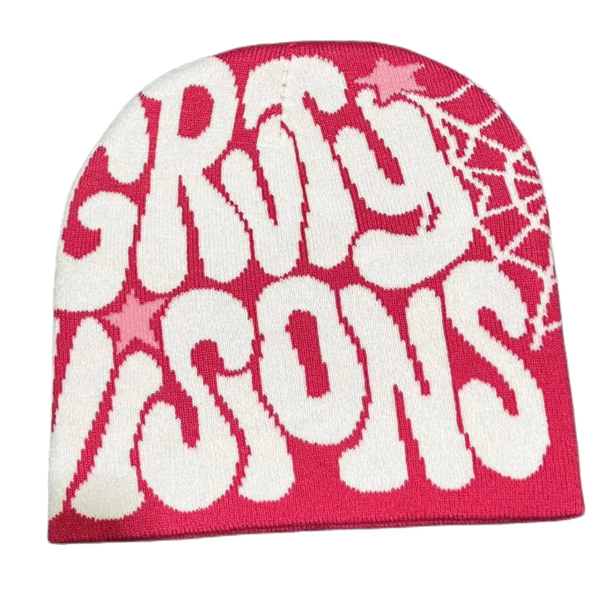 Y2K Niche Design Beanie – Bold Print Knit Hat for Women & Men