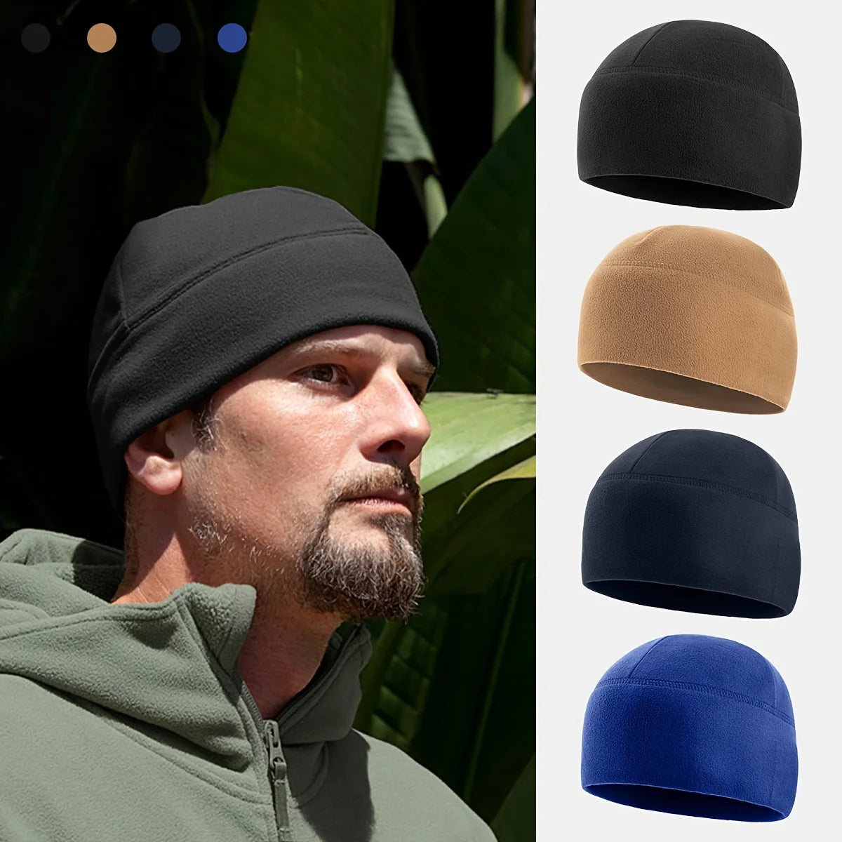 Outdoor Sports Beanie – Stretchy Performance Knit Winter Hat for Hiking, Skiing & Cycling