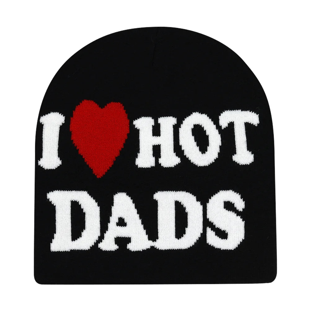 Y2K Letter Cargo Beanie – Polyester Knit Skull Cap for Men & Women