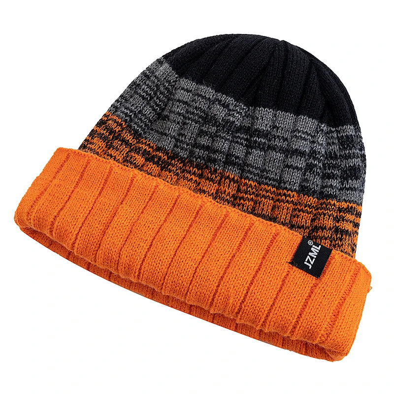 Striped Winter Beanie – Classic Ribbed Stripe Knit Hat for Men & Women