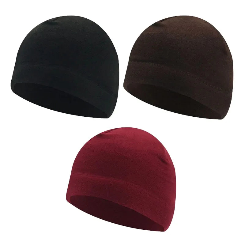 Fleece Ski Skull Cap – Windproof Cold-Proof Sports Hat for Cycling, Skiing & Running