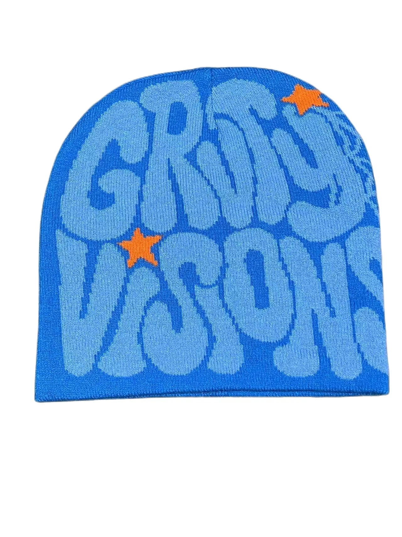 Y2K Niche Design Beanie – Bold Print Knit Hat for Women & Men