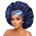 Flower Print Satin Bonnet – Silk Sleep Cap for Women