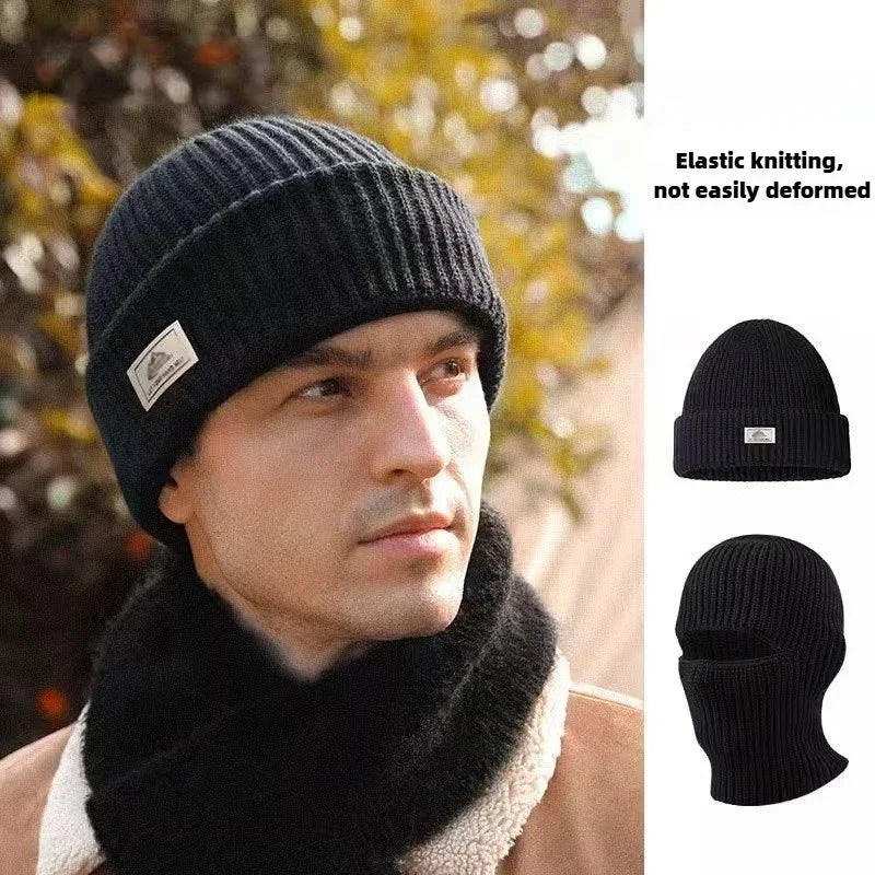 2-in-1 Balaclava Mask Beanie – Windproof Knit Ski Hat & Face Mask for Men & Women