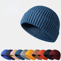 Solid Colour Beanie – Classic Stretch Knit Winter Hat for Men & Women