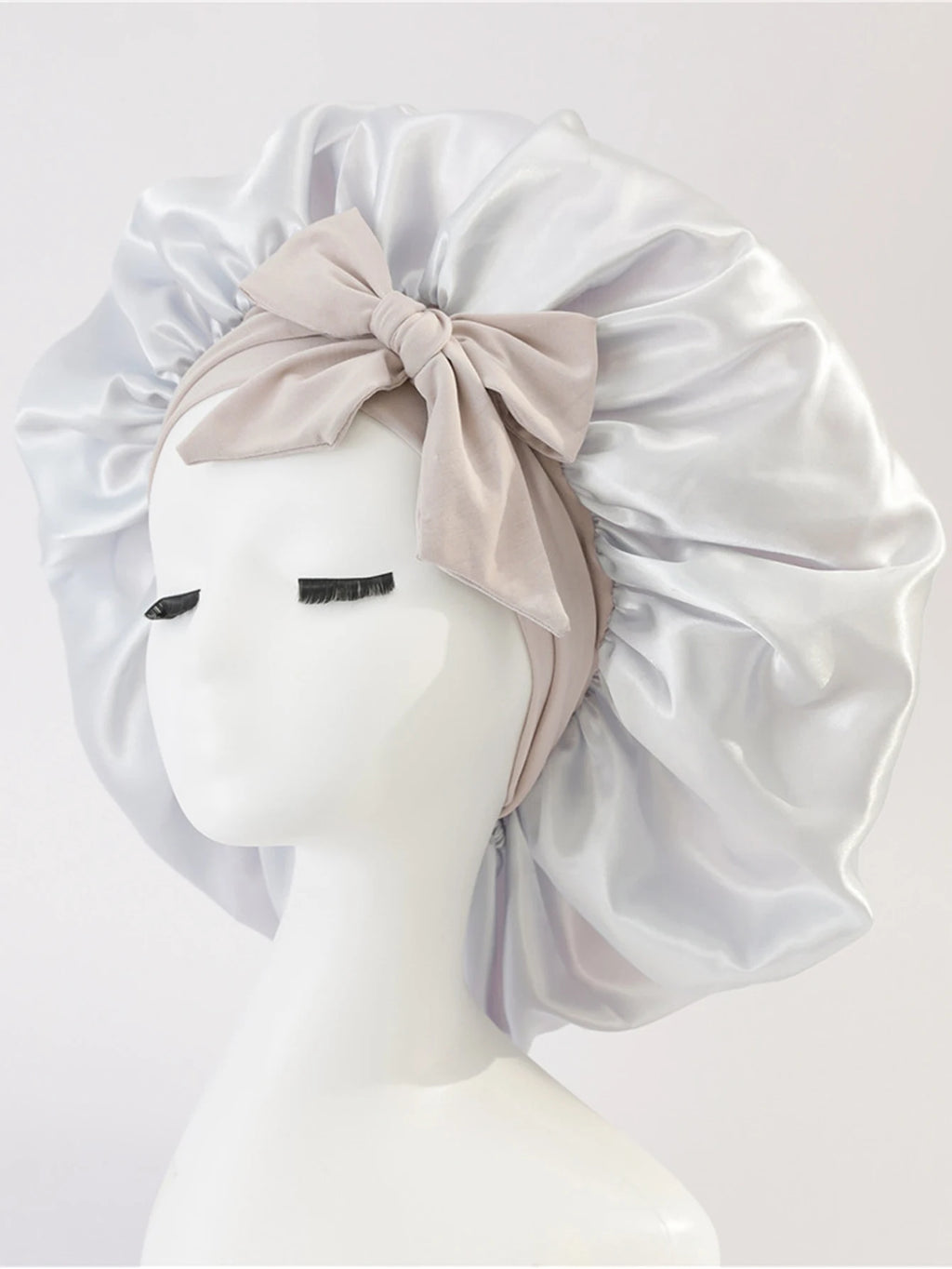 Silk Sleep Bonnet – Breathable Polyester Hair Protection Cap for All Hair Types