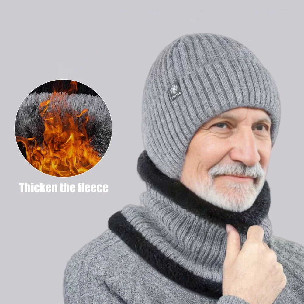Fur-Lined Bomber Beanie – Rayon Acrylic Thick Plush Ear Protection Knit Hat for Women