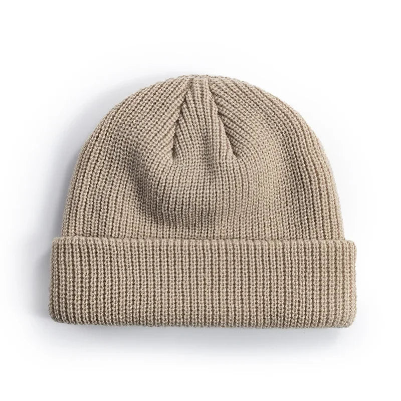 Korean Woolen Guapi Cap – Acrylic Knit Skull Cap for Men & Women