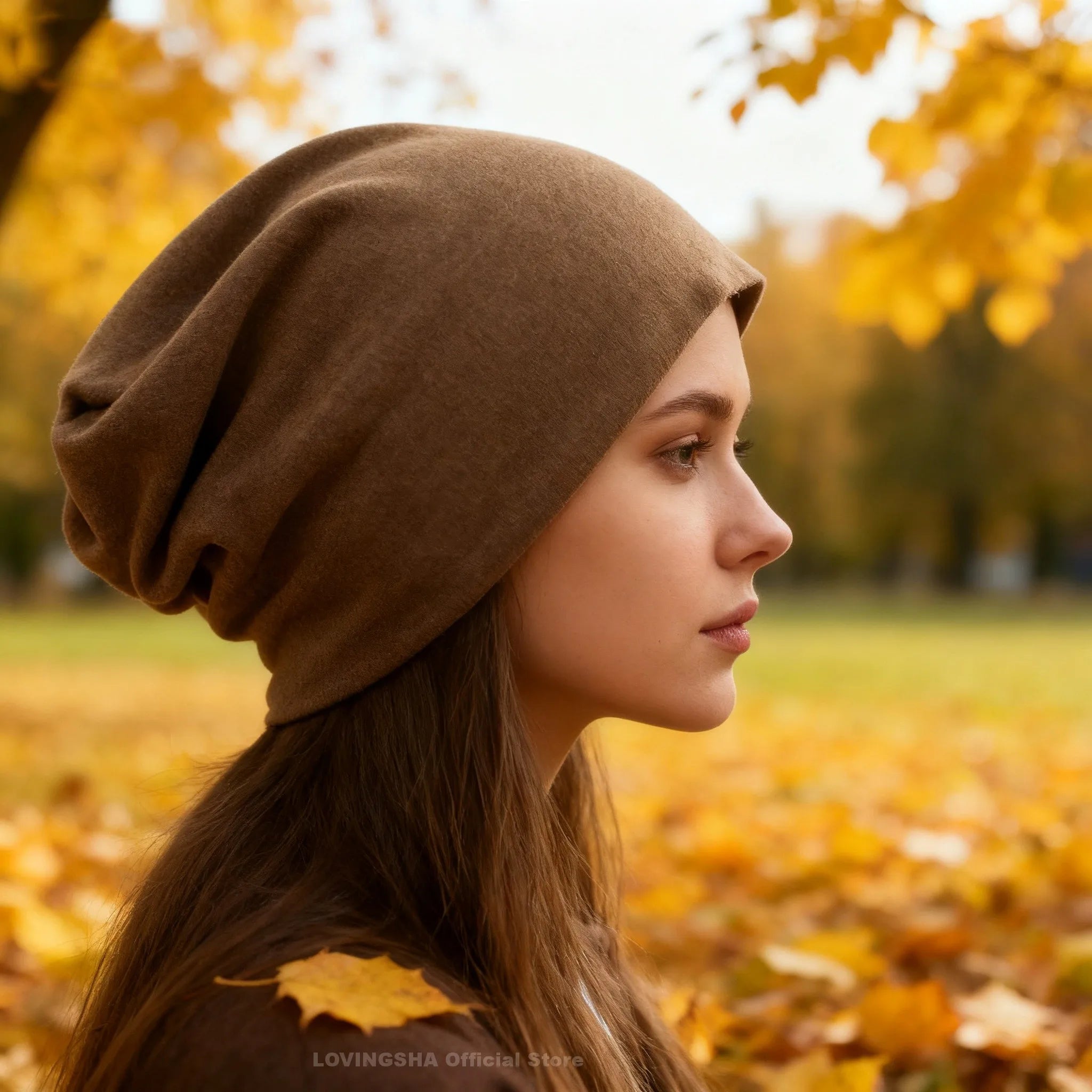 Dual-Use Beanie & Scarf – Polyester Spandex 2-in-1 Knit Hat for Men & Women