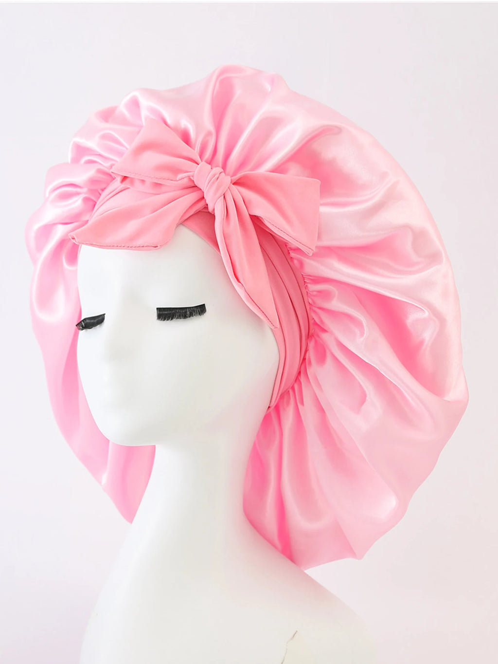 Silk Sleep Bonnet – Breathable Polyester Hair Protection Cap for All Hair Types
