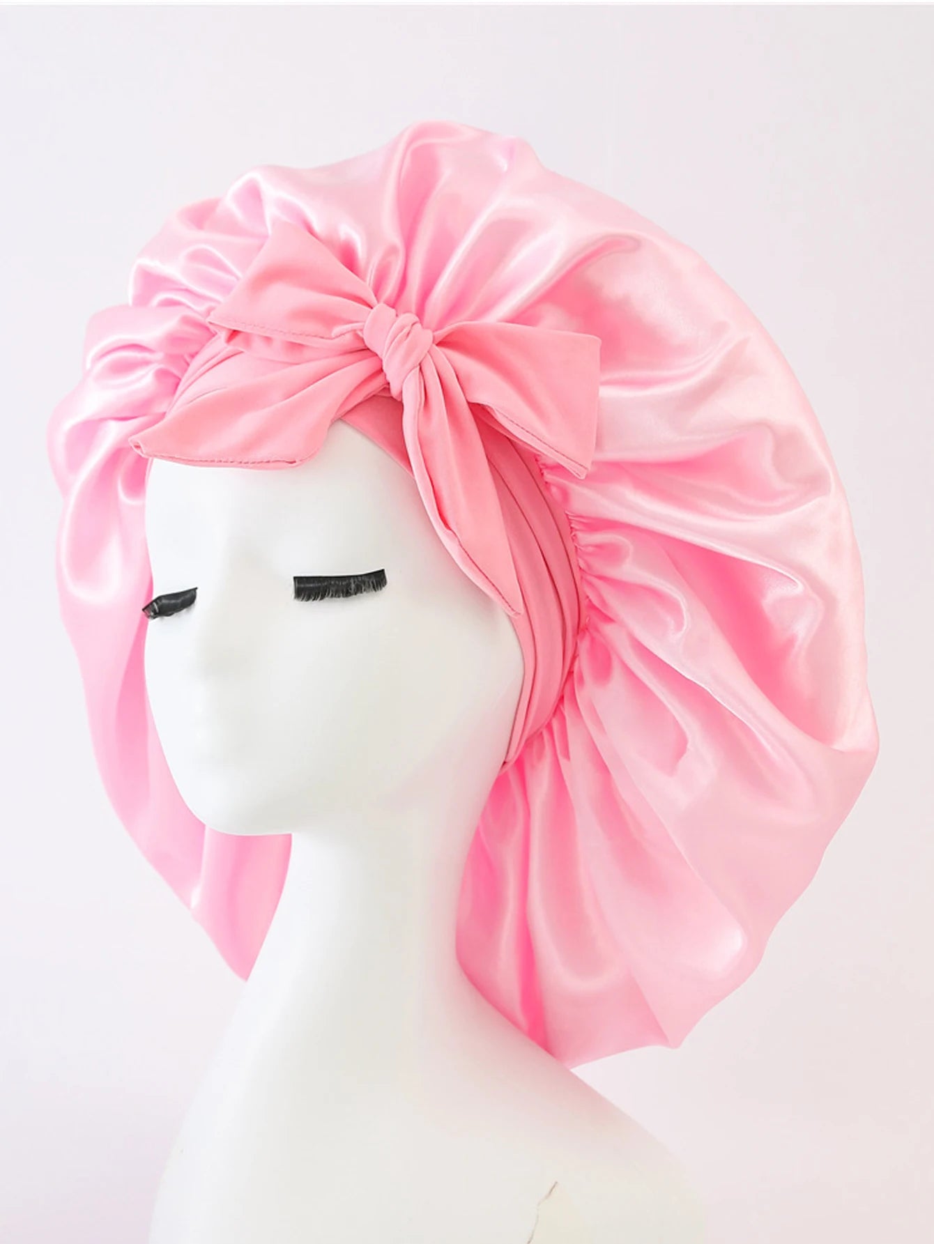 Silk Sleep Bonnet – Breathable Polyester Hair Protection Cap for All Hair Types