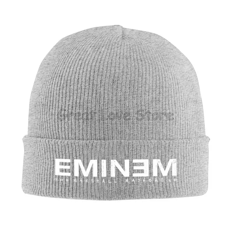 Vintage Rapper Graphic Beanie – 100% Acrylic Soft Knit Hat for Men & Women