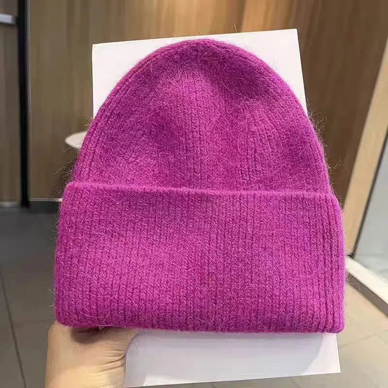 Angora Rabbit Fur Beanie
