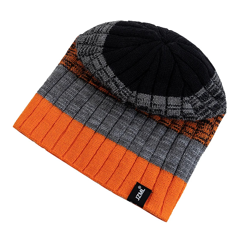 Striped Winter Beanie – Classic Ribbed Stripe Knit Hat for Men & Women