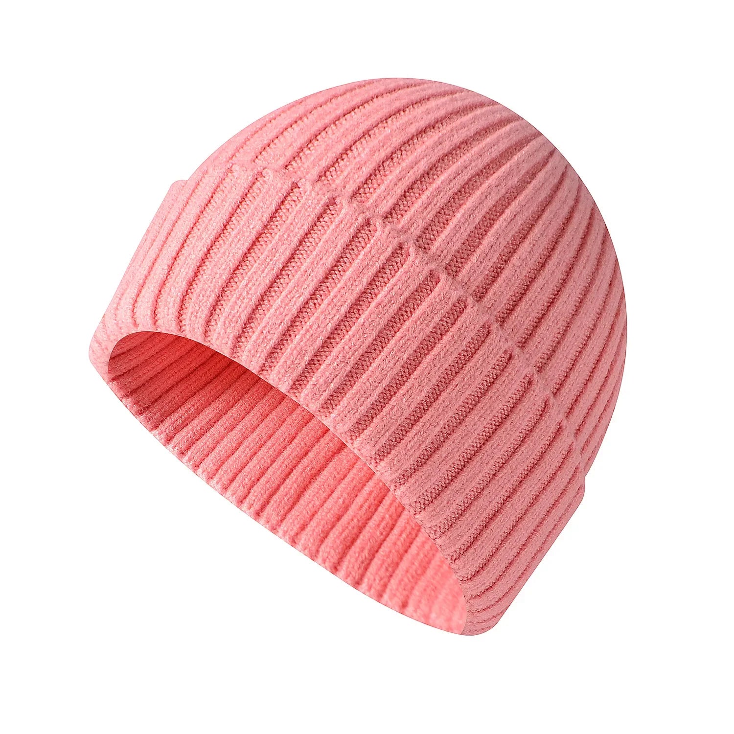 Warm Knitted Winter Hat – Windproof Cotton Ski Beanie for Women
