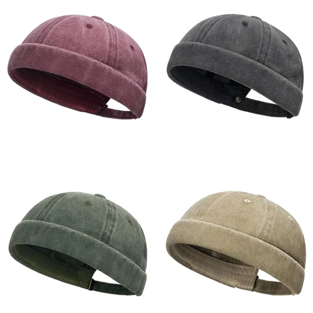 Hip Hop Street Beanie – Cotton Brimless Skullcap for Men & Women